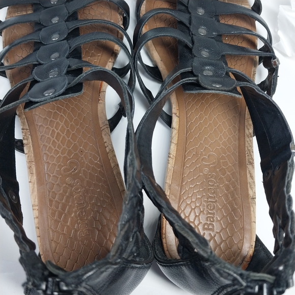 Baretaps Gweneth Strappy Black Leather Casual Sandals Size 7.5 Gladiator Shoes - Picture 12 of 15